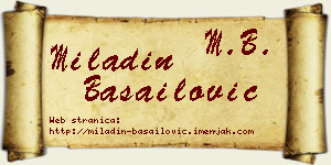 Miladin Basailović vizit kartica